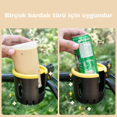 TechTic Bisiklet Bebek Arabası İçin Biberon Tutucu Bardak Şişe Tutucu Sağlam Plastik Dağ Bisikleti Motosiklet - 7