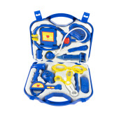 Oyuncak Sevimli Doktor Çantası Seti 14 Parça Mavi - 1