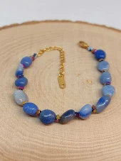 Mavi Aventurin Taşı Tasarım Bileklik (47120) thumbnail 3