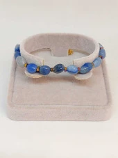 Mavi Aventurin Taşı Tasarım Bileklik (47120) thumbnail 2