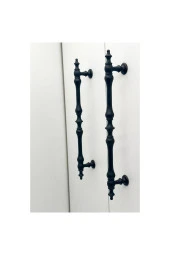 Şehzade Mat Siyah Mobilya Dolap Mutfak Çekmece Kulpu 160 Mm ( 16 Cm ) 5 Adet - 2