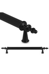 Lüx Ovacık Çekmece Dolap Kapak Kulpu Kulbu 192 Mm Mat Siyah Metal Kulp 10 Adet - 2