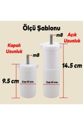 Gizli Mobilya Kanepe Sehpa Tv Ünitesi Koltuk Orta Destek Ayağı Ayarlanabilir 9.5 Cm Beyaz Baza Ayak thumbnail 2