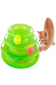 Tower Of Tracks Toplu Yuvarlak Kedi Oyuncağı Kedi Eğlencesi Yeşil - 1