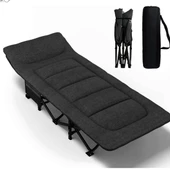 EFSANE KAMP - Konfor Ultralight Kampet Portatif Kamp Yatağı Siyah -  190x68x35cm - 1