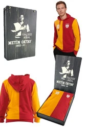Galatasaray Orijinal Metin Oktay Kapüşonlu Sweat Hediyelik Ahşap Kutulu - 1