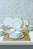 Keramika Beyaz Gold Fileli Romeo Yemek Takımı 24 Parça 6 Kişilik - 3