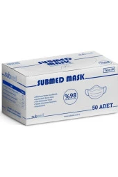 SUBMED Easy Cerrahi Maske 2500 Adet Mavi - Koli - 1