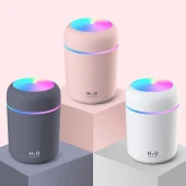 Babikamium Hava Nemlendirme Siyah-Füme Humidifier Buhar Makinası Ortam Oda Araba Araç Nemlendirici Işıklı Hava Makinesi - 2