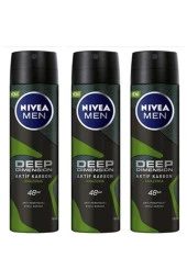 Nivea 3 Adet Deo 150 ml Deep Dimension Amazonia Erkek - 1