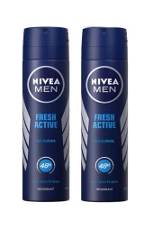 Nivea Men Fresh Active Hızlı Kuruma Erkek Deodorant 2 x 150 ml - 1