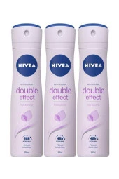 Nivea Woman Double Effect Hızlı Kuruma 48h Koruma Pürüzsüz Koltuk Altları Kadın Deodorant X 3 Adet - 1