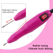 Protez Tırnak Freze Makinesi Manikür Pedikür Tırnak Törpü Cihazı - 4