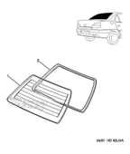 PEUGEOT 306 SEDAN ARKA CAM LASTİĞİ ORİJİNAL  8348.82 (2 NOLU ) - 1