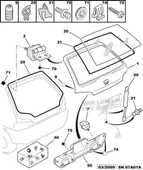 PEUGEOT 106 ARKA CAM LASTİĞİ ORİJİNAL 8745.58 (31 NOLU ÜRÜN ) - 1
