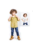 Life For Moda Erkek Çocuk Kapüşonlu Keten Gömlekli 3'lü Kot Pantolonlu Takım - 2
