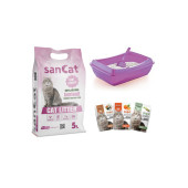 Sancat Bebek Pudra Kokulu 5 Lt Kedi Kumu, Açık Kedi Tuvaleti, Koku Giderici Toz - 1