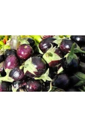 Tohum Mini Mor Patlıcan Tohum İthal Nadir Thayland Patlıcanı 5 Adet - 3