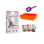 Sancat Marsilya Sabun Kokulu 5 Lt Kedi Kumu, Açık Kedi Tuvaleti, Koku Giderici Toz - 1