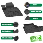 Hyundai Santa Fe Hybrid 2020+ Uyumlu Lux Seri Sahler Oto Paspas thumbnail 3