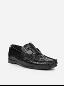 Pierre Cardin 25104 Loafer Rugan Deri Önü Tokalı Siyah Günlük Erkek Ayakkabı - 2