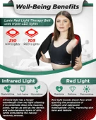 Lunix LX16 Kırmızı Işık Terapi Kemeri Dolasimi Artırın, Kasları Rahatlatın - Siyah - 4
