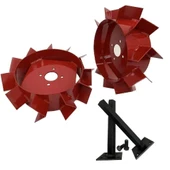 Çapa Makinesi Akslı Demir Teker Takımı 4.00-8 - 1