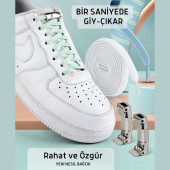 Yeni Nesil, Metal, Mıknatıslı Akıllı Elastik Bağcık, Kilitle-Bırak Ayakkabı Bağcığı, 1 Çift - 2