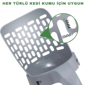 TechTic Kedi Kum Temizleme Küreği Yeni Nesil A Kalite 29cm Poşet Hazneli(1 Adet Hediye Poşet) - 6