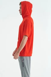 Fiesta Kanguru Cepli Yazı Nakışlı Kapüşonlu Erkek T-Shirt - 88195 - 8