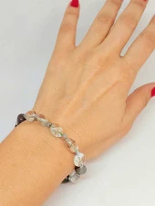 Yeşil Rutil Kuvars Taşı Tasarım Bileklik (47128) thumbnail 1