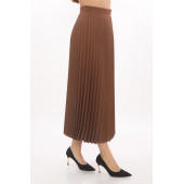 SORALLİNE KADIN PLİSOLEY ETEK 781 SÜTLÜ KAHVE - 2