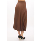 SORALLİNE KADIN PLİSOLEY ETEK 781 SÜTLÜ KAHVE - 3