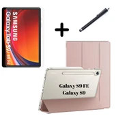 Samsung Galaxy Tab S9 FE / S9 Kılıf SET PU Deri Smart Tablet Kilifi Ekran Koruyucu + Kalem - 6