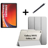 Samsung Galaxy Tab S9 FE / S9 Kılıf SET PU Deri Smart Tablet Kilifi Ekran Koruyucu + Kalem - 5