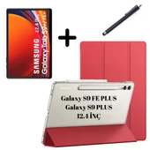 Samsung Galaxy Tab S9 FE Plus/S10 Plus/S9 Plus Kılıf SET PU Deri Smart Tablet Kilifi Ekran Koruyucu + Kalem - 6