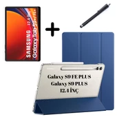 Samsung Galaxy Tab S9 FE Plus/S10 Plus/S9 Plus Kılıf SET PU Deri Smart Tablet Kilifi Ekran Koruyucu + Kalem - 8