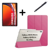 Samsung Galaxy Tab S9 FE Plus/S10 Plus/S9 Plus Kılıf SET PU Deri Smart Tablet Kilifi Ekran Koruyucu + Kalem - 5
