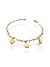 Aydede Yıldız Yonca Sallantılı Çok Tarz Altın Bileklik thumbnail 1