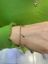 Aydede Yıldız Yonca Sallantılı Çok Tarz Altın Bileklik thumbnail 2