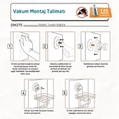 TEKNOTEL VAKUMLU YEDEKLİ TUVALET KAĞITLIK KROM DM275 - 5