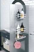 EKSTRA GÜÇLÜ ÖZEL KROM KAPLAMA DUŞAKABİN RAFI LM580 - 9
