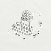 TEKNOTEL VAKUMLU TUVALET KAĞITLIK KROM DM271 - 2