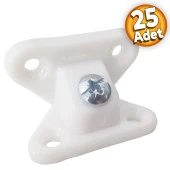 Açılı T Bağlantı Çektirme Beyaz Mobilya Dolap Raf Plastik Köşe Birleştirme Kelebek (25 ADET) thumbnail 1