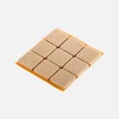 2 Paket Kendinden Yapışkanlı Sandalye Masa Koltuk Altı Parke Koruma Keçesi 25x25x5 mm - 1