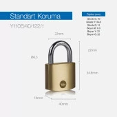 40mm Pirinç Gövdeli Asma Kilit thumbnail 2