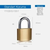 50mm Pirinç Gövdeli Asma Kilit thumbnail 2