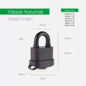 71mm PVC Kaplamalı Marine Asma Kilit thumbnail 2