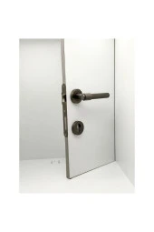 Punch Mat Skoç Füme Rozetli Yale Çelik Kapı Kolu 1 Takım thumbnail 4