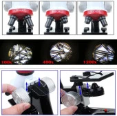 Eğitici Mikroskop Kiti Zoom Led Işıklı 100X 400X 1200X St1200X - 3